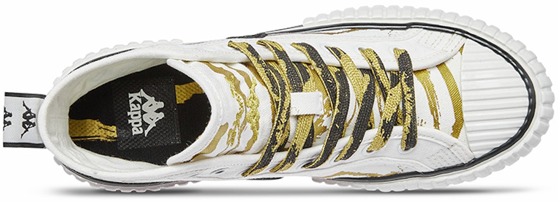 Kappa 藝術家聯名系列 五行金 高幫 板鞋 男女同款 白金 Purchase Kappa 藝術家聯名系列 五行金 高幫 板鞋 男女同款 白金