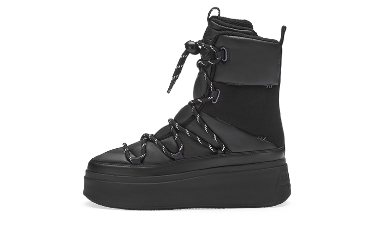 Ash 'Black Knit Fashion Warm-Lined Chunky Mid-Calf Snow Boots' FW23-S-137990-001