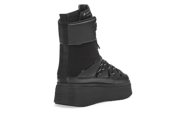 Lookbook Ash 'Black Knit Fashion Warm-Lined Chunky Mid-Calf Snow Boots' FW23-S-137990-001