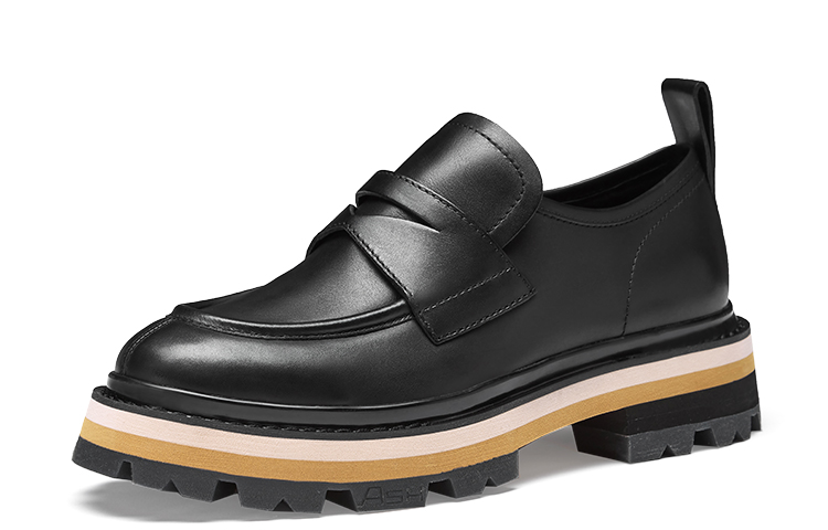 Ash GENIAL BIS 'Black Leather Thick-Sole Loafers' 圖 2
