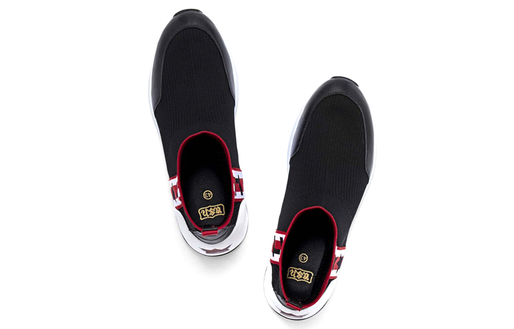Shop Ash Knit High-Top Runner 'Black Red' FW18-ME-126376-001