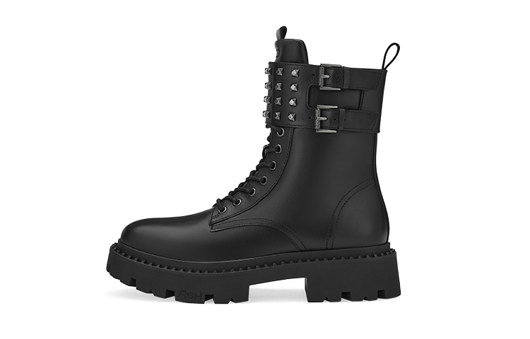 ALPHABET MARTIN BOOTS IN BLACK LAMBSKIN main image 1