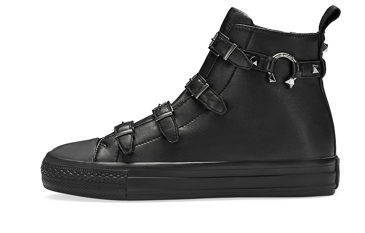 Ash Victim High Top 'Studded Distressed Black'