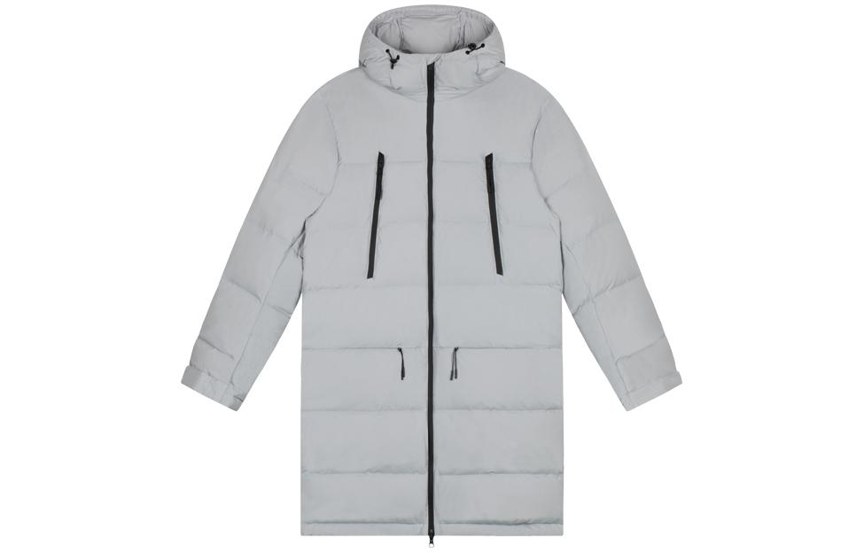 Order Asics Jaket Panjang Abu-Abu Tahan Air dengan Hoodie dan Down 2031D744-020