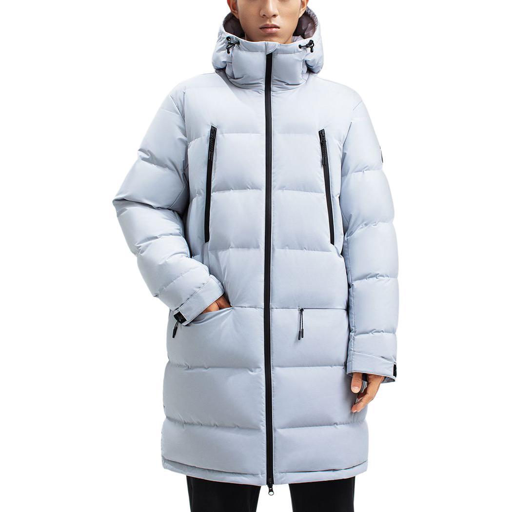 Lookbook Asics Jaket Panjang Abu-Abu Tahan Air dengan Hoodie dan Down 2031D744-020