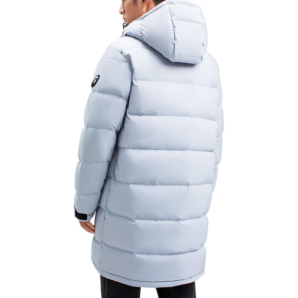 Shop Asics Jaket Panjang Abu-Abu Tahan Air dengan Hoodie dan Down 2031D744-020