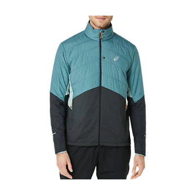 Asics Patchwork Long-Sleeve Zip-Up Jacket Blue Green 2011C936-400