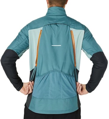 Asics 拼布長袖拉鍊夾克 藍綠色 2011C936-400 Lookbook Asics 拼布長袖拉鍊夾克 藍綠色 2011C936-400