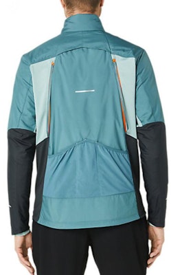 Asics 拼布長袖拉鍊夾克 藍綠色 2011C936-400 Shop Asics 拼布長袖拉鍊夾克 藍綠色 2011C936-400