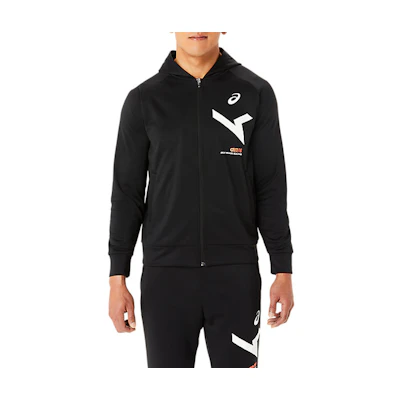 ASICS A-I-M Black Hooded Zip-Up Jacket - Sweat-Wicking & Quick-Dry 2031E266-001