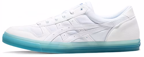 ASICS Aaron Jelly Sole Retro Casual Shoes White Blue 1201A014-100 ASICS Aaron Jelly Sole Retro Casual Shoes White Blue 1201A014-100