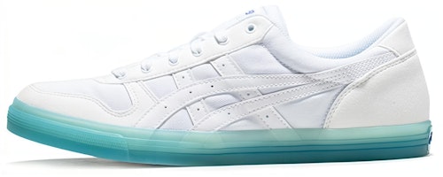 ASICS Aaron Jelly Sole Retro Casual Shoes White Blue 1201A014-100 ASICS Aaron Jelly Sole Retro Casual Shoes White Blue 1201A014-100