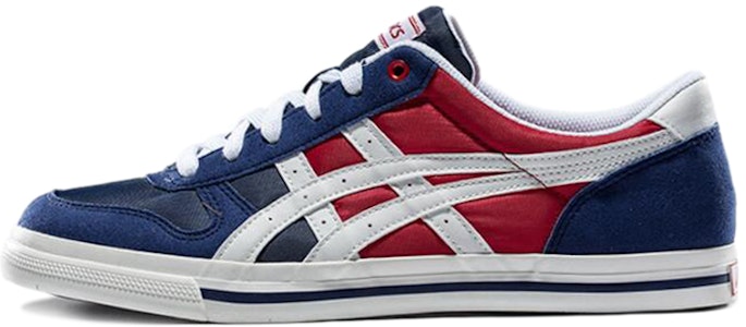 アシックス Aaron ローカットスニーカー 紺/赤/白 H60XJ-5001 Buy アシックス Aaron ローカットスニーカー 紺/赤/白 H60XJ-5001