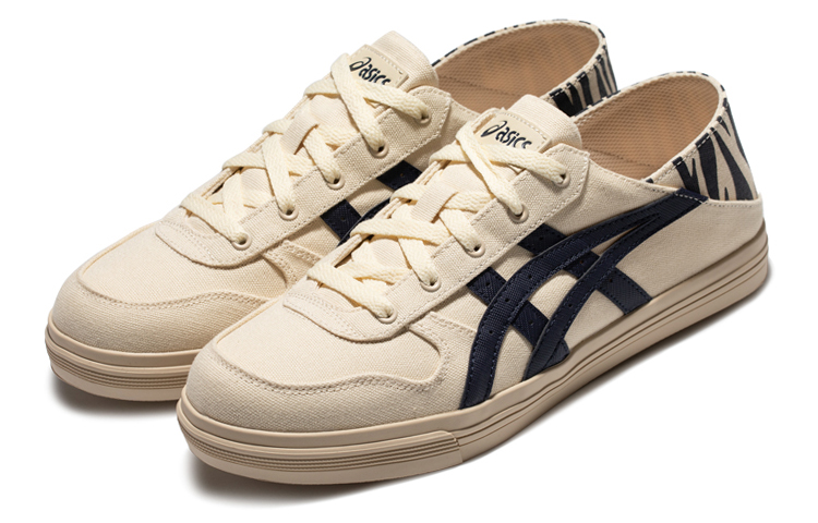 Lookbook Asics Aaron Slip-on 復古運動休閒鞋 男女通款 米藏青