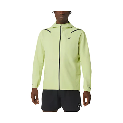 ASICS Accelerate Waterproof 20 Jacket Green Hooded Zip-Up Casual Coat 2011C242-750