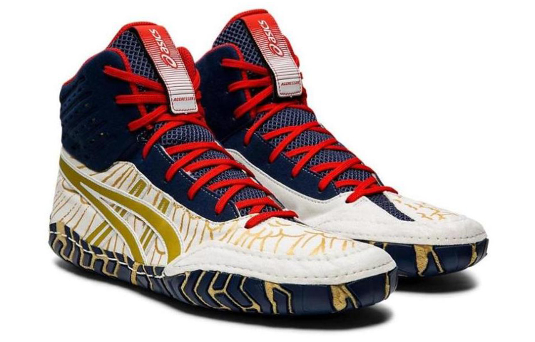 Lookbook ASICS Aggressor 4 'Putih Biru Kuning' 1081A023-100