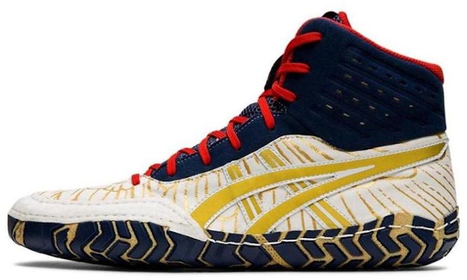 ASICS Aggressor 4 'White Blue Yellow' 1081A023-100 Buy ASICS Aggressor 4 'White Blue Yellow' 1081A023-100