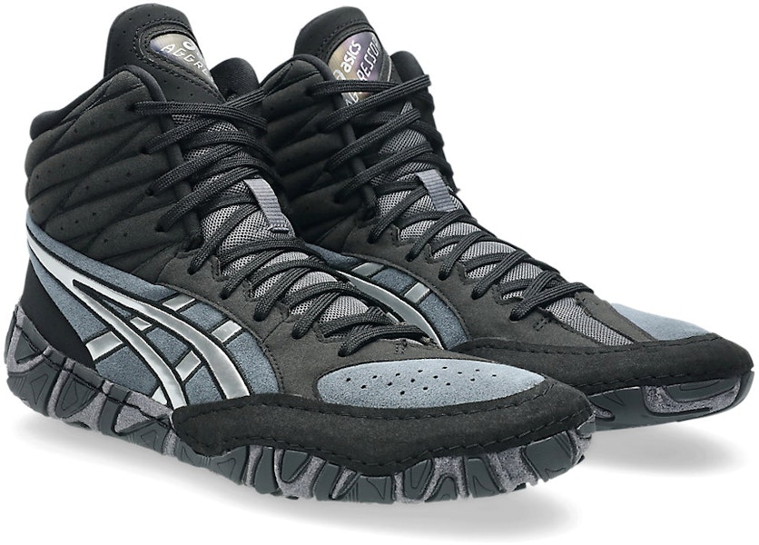 ASICS Aggressor 6 Zapatos de Lucha Libre Negro/Plata Pura 1081A067-001 Lookbook ASICS Aggressor 6 Zapatos de Lucha Libre Negro/Plata Pura 1081A067-001