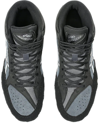 ASICS Aggressor 6 Zapatos de Lucha Libre Negro/Plata Pura 1081A067-001 Sizing ASICS Aggressor 6 Zapatos de Lucha Libre Negro/Plata Pura 1081A067-001