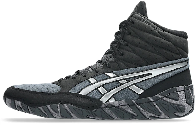 ASICS Aggressor 6 Zapatos de Lucha Libre Negro/Plata Pura 1081A067-001 1