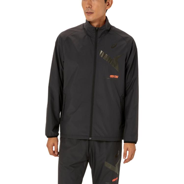 ASICS AIM-TRG Tricot Lining Black Soft Comfort Long-Sleeve Jacket 2031E730-002