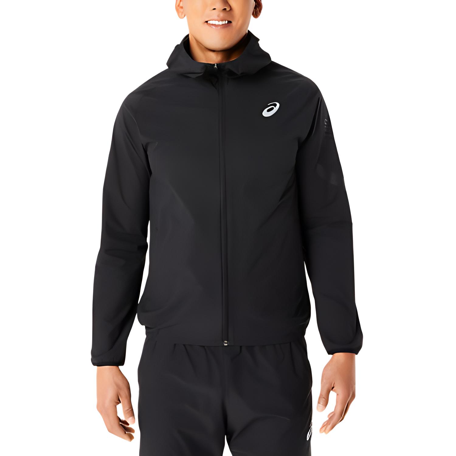 ASICS AIM Waterproof Stretch Hoodie Jacket Unisex - Performance Black 2031E258-001