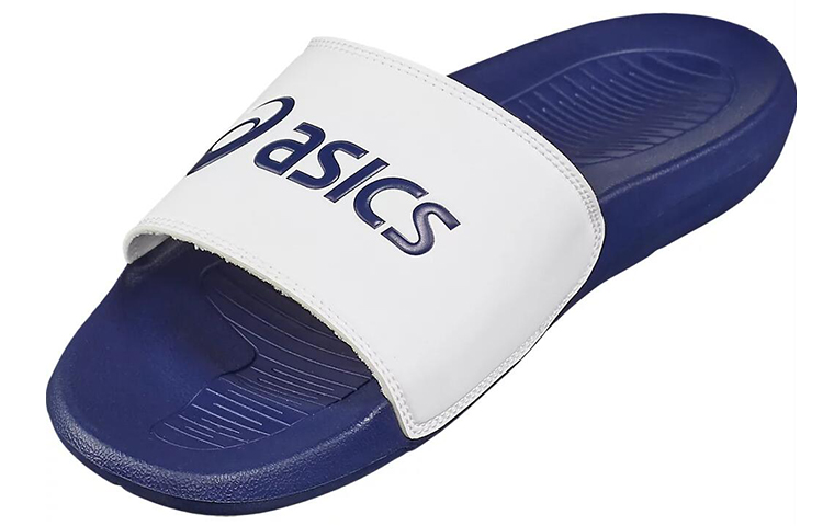 Shop ASICS AS003 'Comfort Slip-Resistant Sport Slides White Blue' P72NS-4901