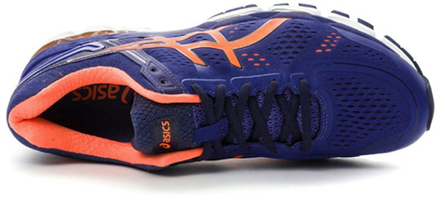 Asics Gel-Kayano 22 運動 耐磨防滑 低筒 跑步鞋 男款 藍橘色 Shop Asics Gel-Kayano 22 運動 耐磨防滑 低筒 跑步鞋 男款 藍橘色