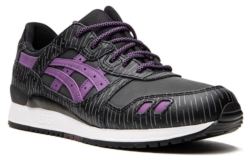 Lookbook Atmos x Asics Gel-Lyte 3 III“午夜東京”低帮跑步鞋 男女同款 黑紫色