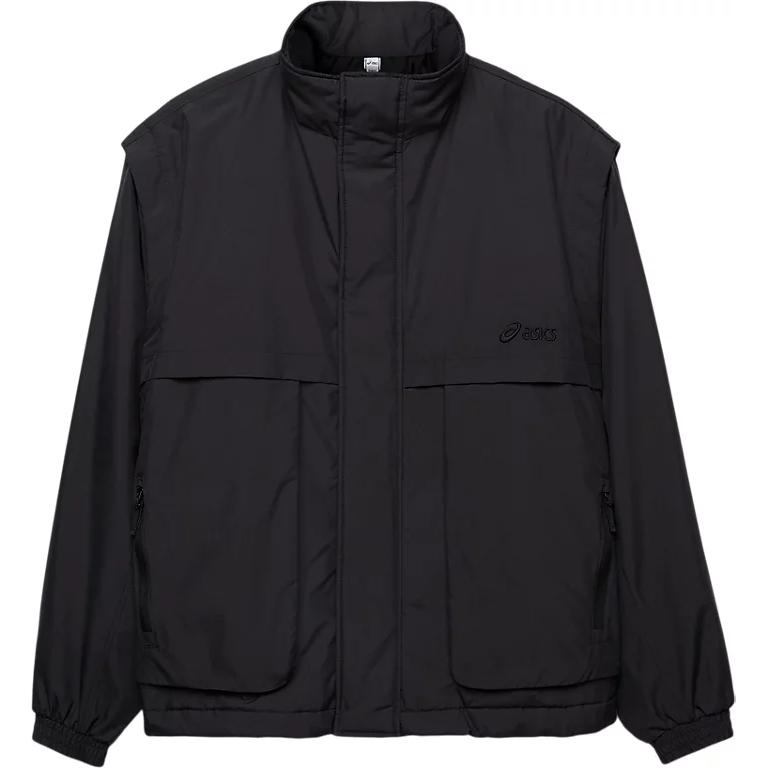 ASICS AW24 Convertible Padded Blouson Black Unisex Waterproof Outdoor Jacket 2203A282-001
