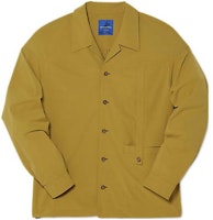 Asics Badge Yellow Unisex Loose Fit Long Sleeve Shirt with Single Button Collar 2203A229-750 Asics Badge Yellow Unisex Loose Fit Long Sleeve Shirt with Single Button Collar 2203A229-750