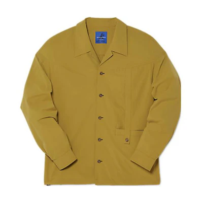 Asics Badge Yellow Unisex Loose Fit Long Sleeve Shirt with Single Button Collar 2203A229-750