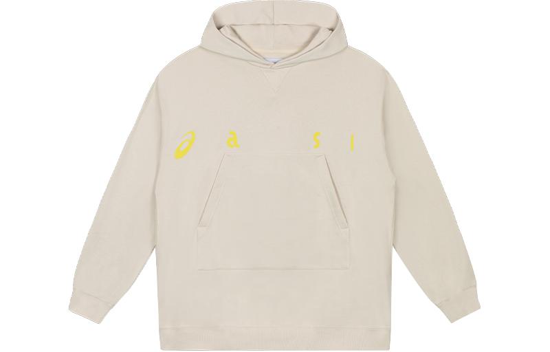 ASICS Beige Hoodie Unisex Casual Fashion Long Sleeve Sweatshirt 2203A065-020