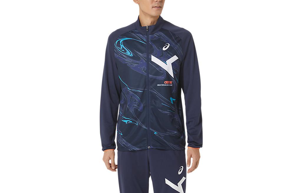 ASICS Big Logo Full-Zip Jacket Navy Blue 2031D995-400