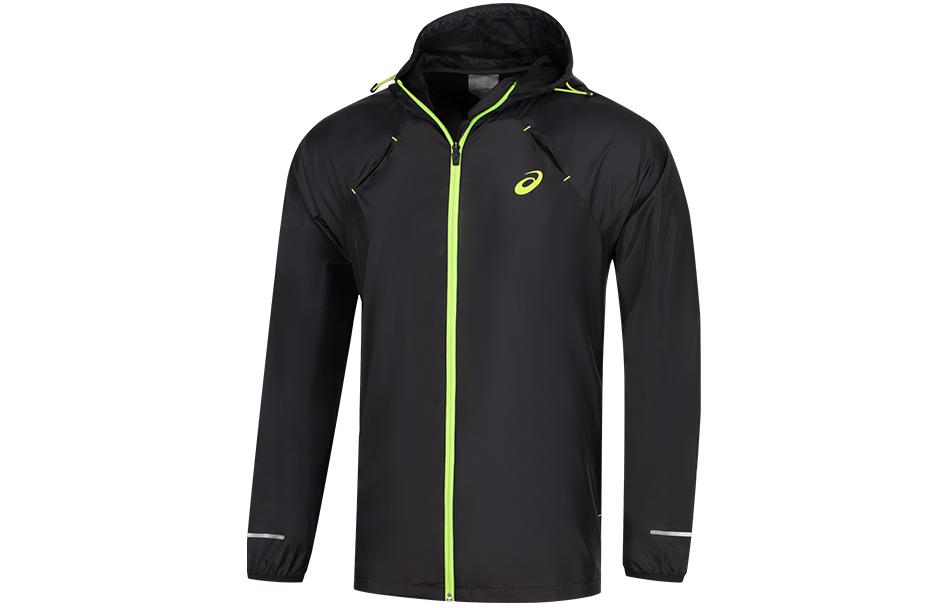 ASICS Black Breathable Running Hoodie Zip-Up Jacket 2011C330-001
