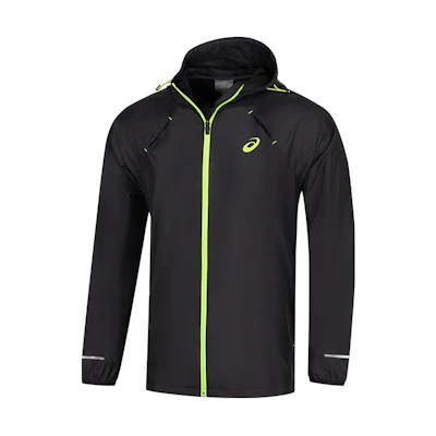 ASICS Black Breathable Running Hoodie Zip-Up Jacket 2011C330-001