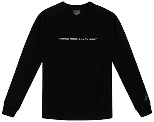 ASICS Black Crewneck Logo Sweatshirt Long Sleeve Casual Sportswear 2031D735-001 Buy ASICS Black Crewneck Logo Sweatshirt Long Sleeve Casual Sportswear 2031D735-001