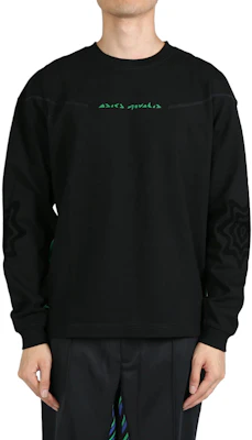 ASICS Black Crewneck Sweatshirt with Letter Print 2203A305-001 Buy ASICS Black Crewneck Sweatshirt with Letter Print 2203A305-001