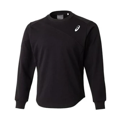ASICS Black Crewneck Sweatshirt with Logo Print Long Sleeve 2121A244-001