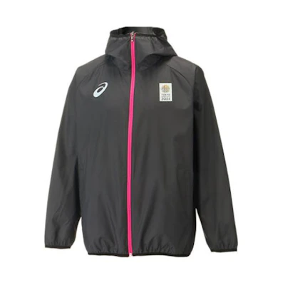 ASICS Black Hoodie Jacket with Logo Print 2013A411-001