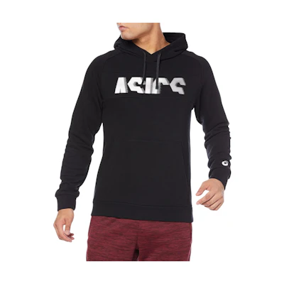 ASICS Black Hoodie with Letter Logo Print 2031C686-001