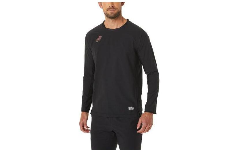ASICS Black Logo Print Crewneck Long-Sleeve Sweatshirt 2101A179-001