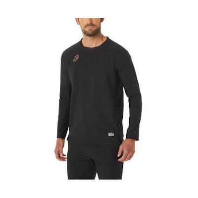 ASICS Black Logo Print Crewneck Long-Sleeve Sweatshirt 2101A179-001