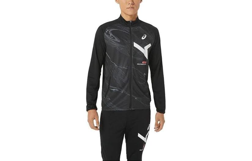ASICS Black Logo Print Zip-Up Long-Sleeve Jacket 2031D995-001