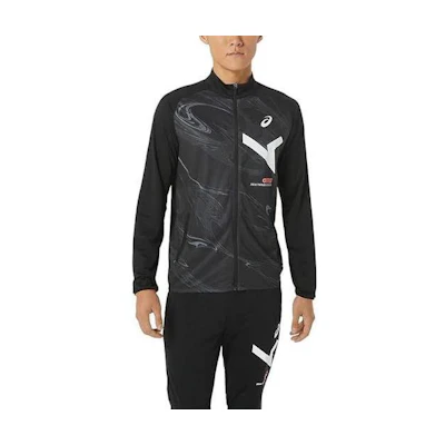 ASICS Black Logo Print Zip-Up Long-Sleeve Jacket 2031D995-001