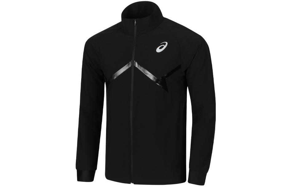 ASICS Black Logo Zip-Up Breathable Long-Sleeve Jacket 2091A622-001