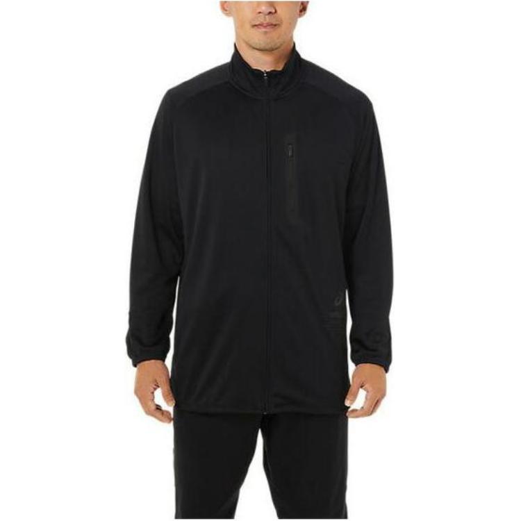 ASICS Black Long-Sleeve Zip-Up Jacket with Stand Collar 2031C911-001