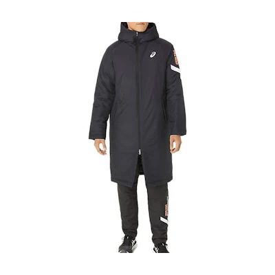 ASICS Black Mid-Length Hoodie Jacket with Logo Print 2031E277-001