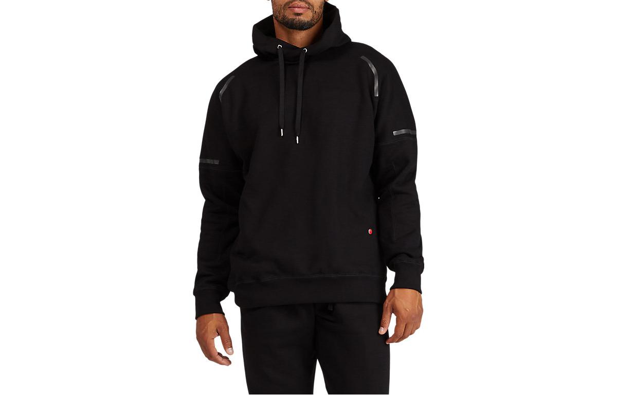 ASICS Black Pullover Hoodie Sweatshirt Casual Wear 2191A368-001