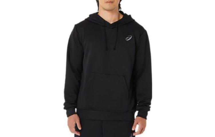 ASICS Black Pullover Hoodie with Logo Print 2033B390-001